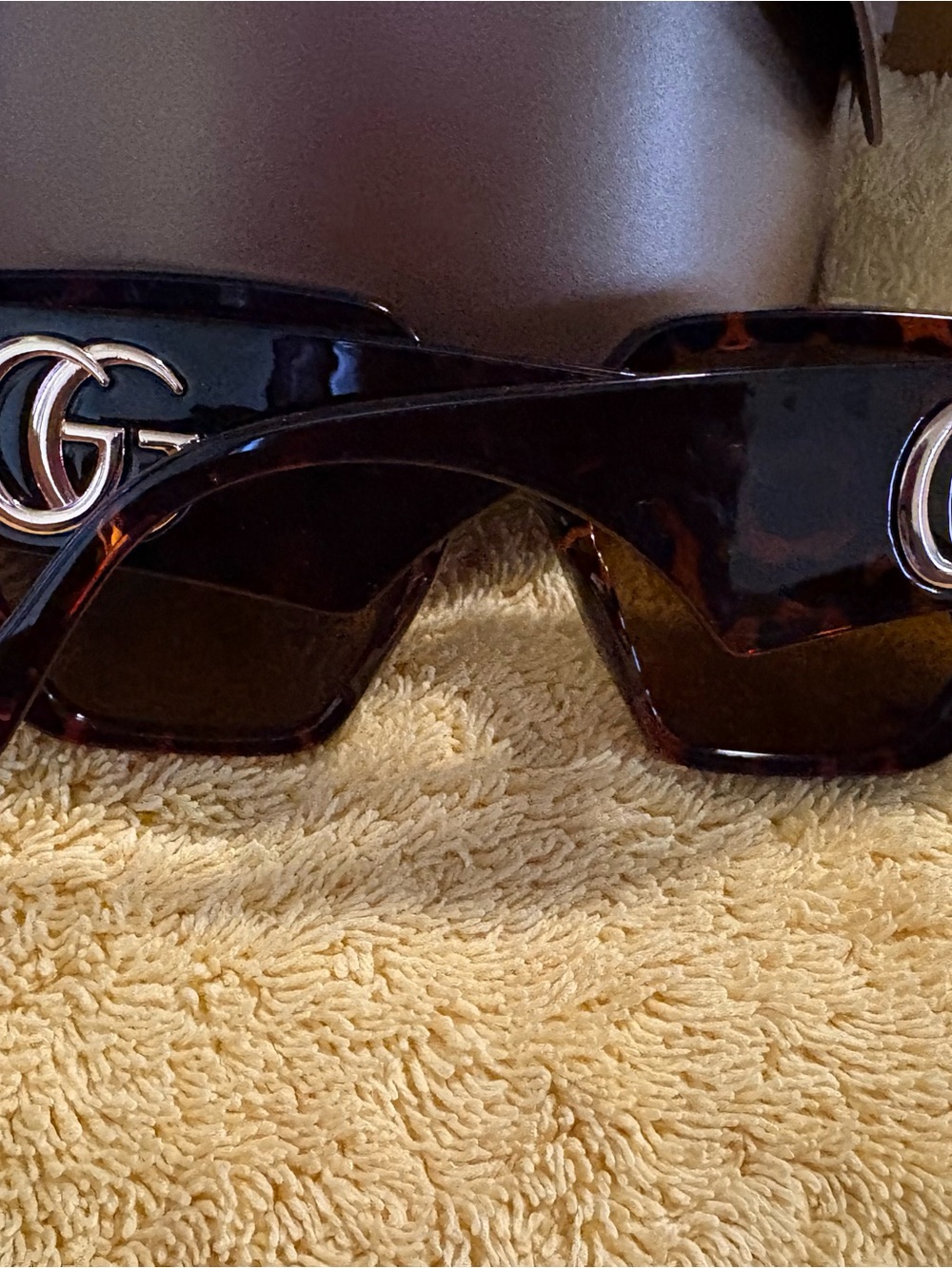Gucci Tortoiseshell Sunglasses with Gold Double-G Emblem